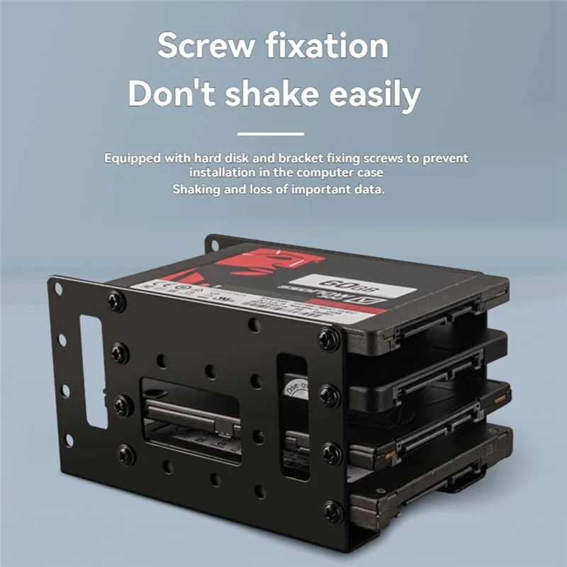 Hard Disk Mounting Bracket Hard Drive Bracket For 2.5In/3.5In SAS/SATA HDD SSD DIY Storage Metal Hollowout Rack Shelf