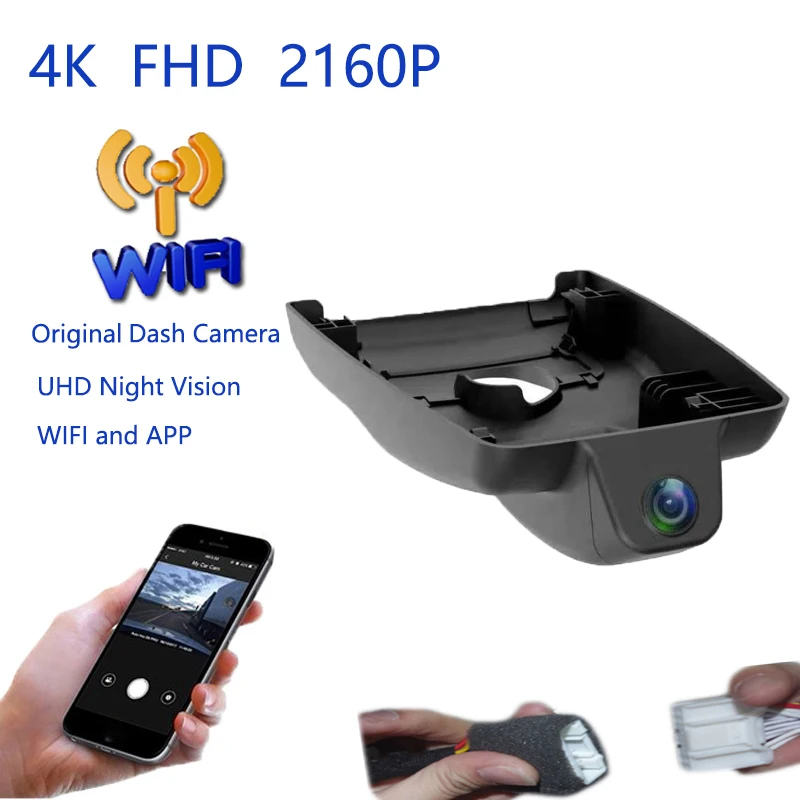 4K Plug And Play Car Video Recorder Wifi DVR Dash Camera Dashcam For Toyota Frontlander Corolla Cross 2022 2023 2024 2025