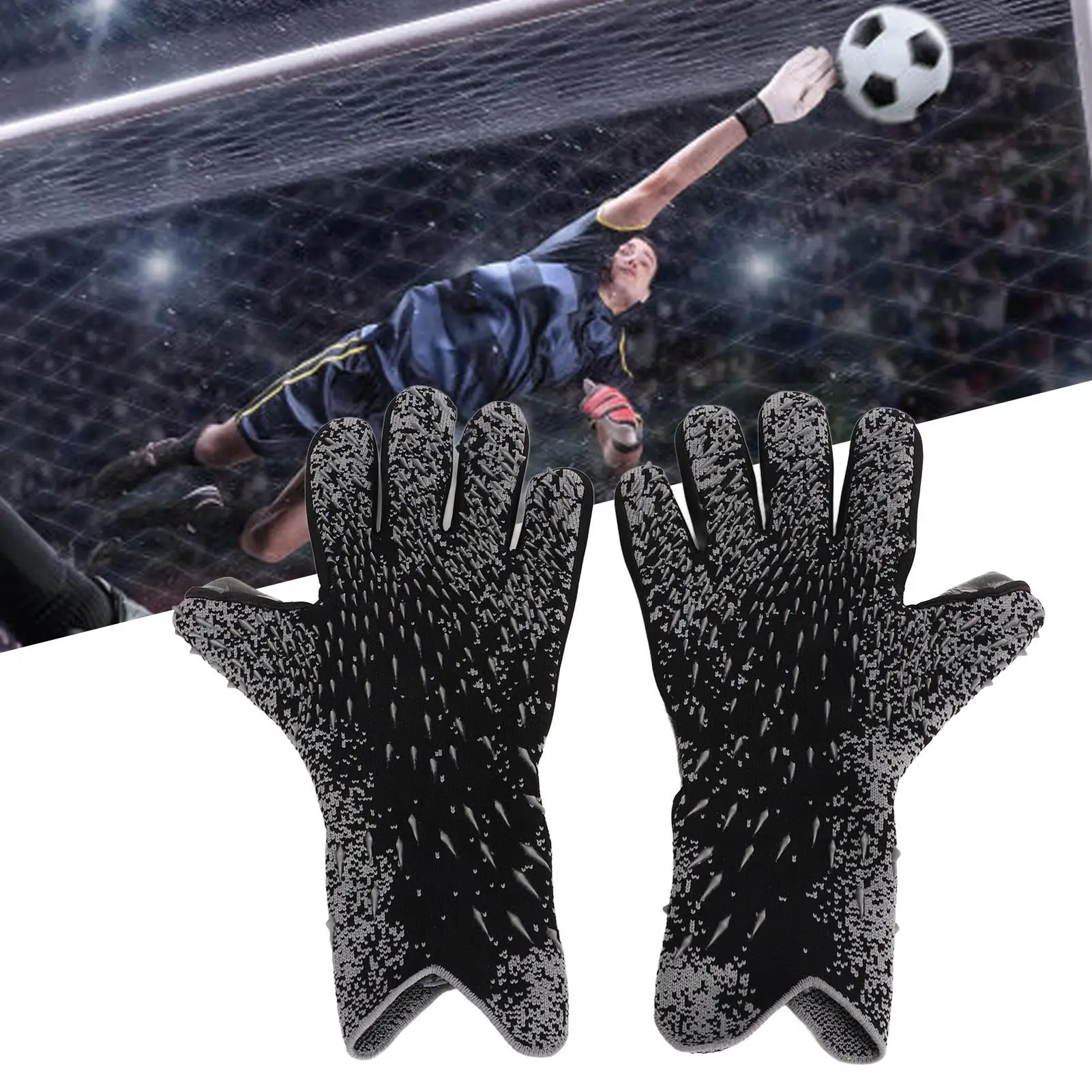 for youth Soccer Goalkeeper Gloves - Elastic, Strong Grip, Breathable, Shock Absorbent with Extra Finger Protection