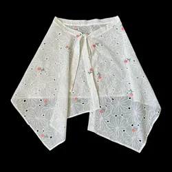 Hip Hop Irregular Men Women Fake Shirt Hem Spring Autumn Lace Plaid False Shirt Skirt Half-body Denim Skirts Womens Jupe Saia