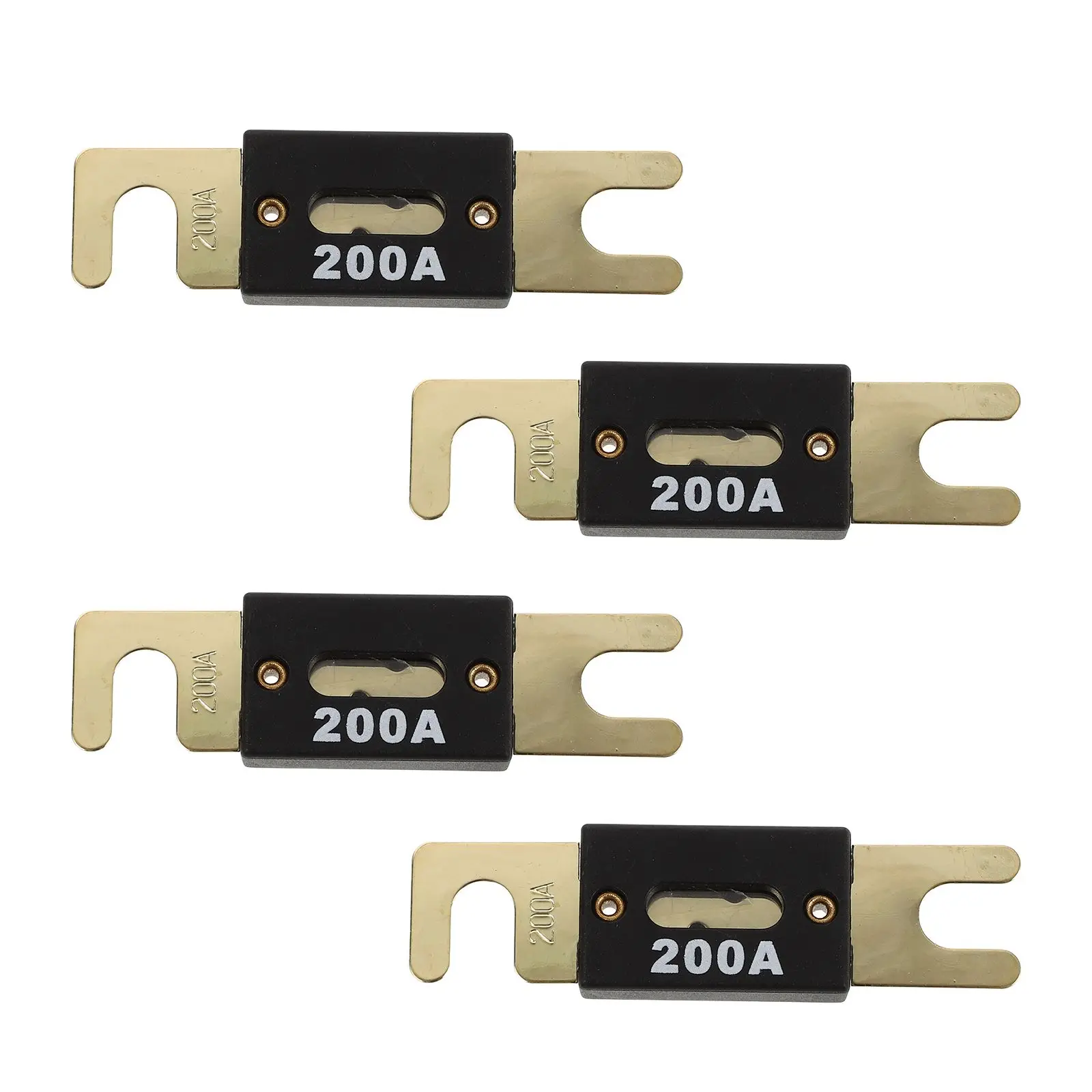 

4 Pcs Car Audio Insurance Film Fuse Power Gilded Inline Holder Plastic Anl Block