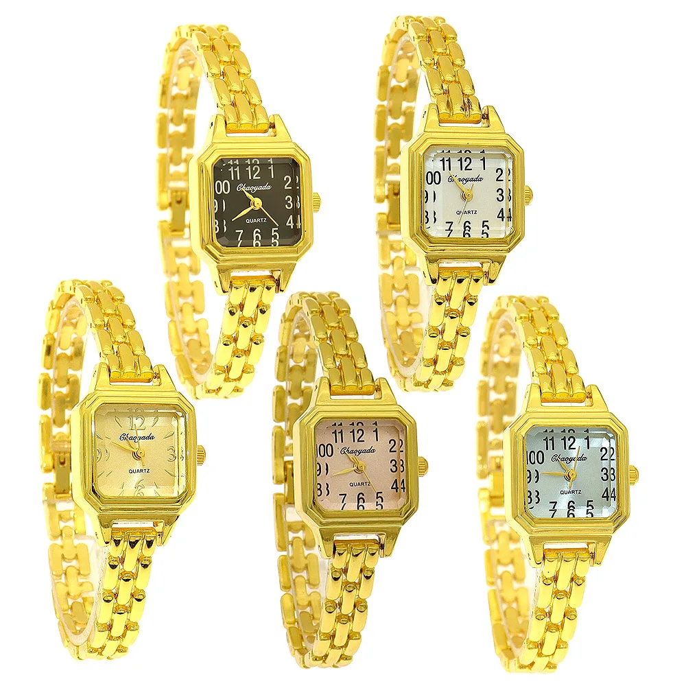 Luxury Golden Quartz Women's Watch High-Quality Fashion Simple Square Design Ladies Wristwatch Elegant Reloj Mujer