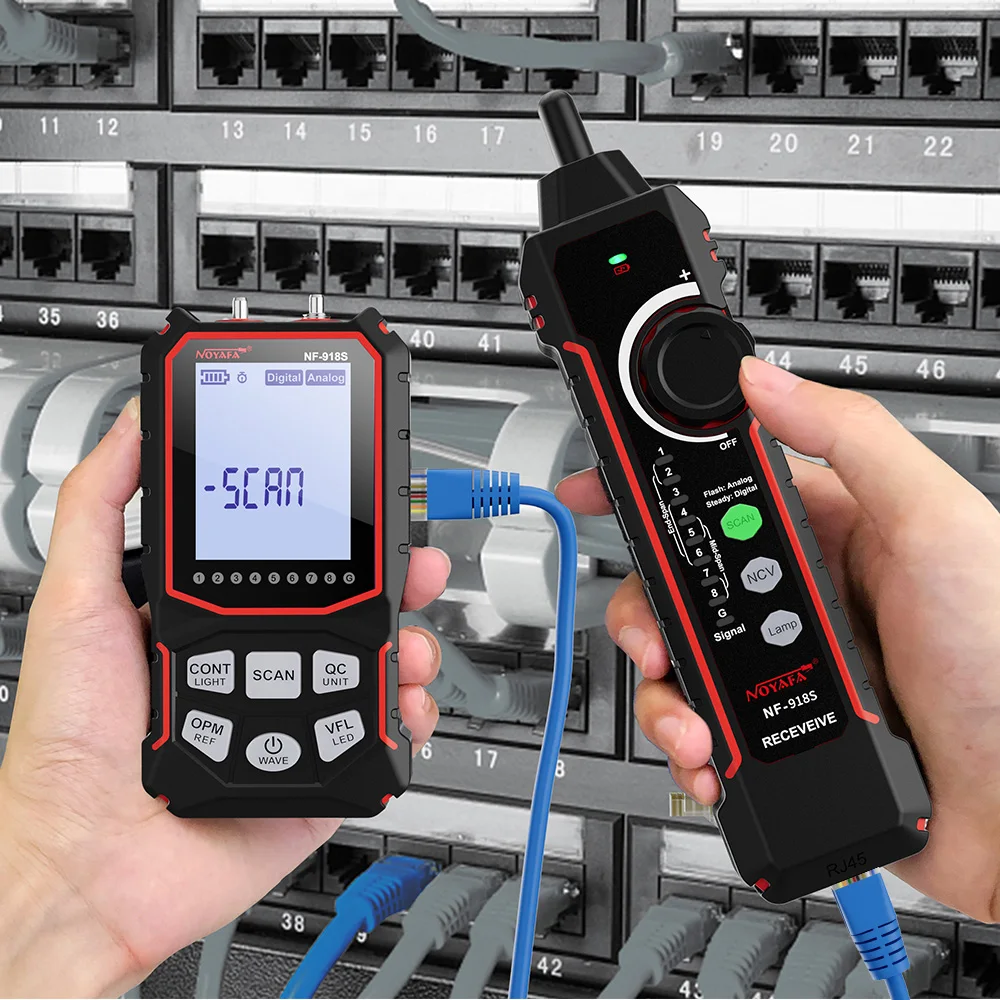 

NOYAFA 2-in-1 Optical Network Instruments Check fiber breakage winding Cable tester QC Quality crystal testing NF-918S