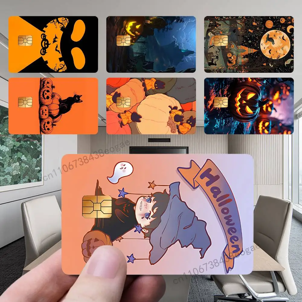 

Halloween Cartoon Art PVC Sticker Film Tape Skin for Credit Debit Card For Credit Debit Card Small Large Chip