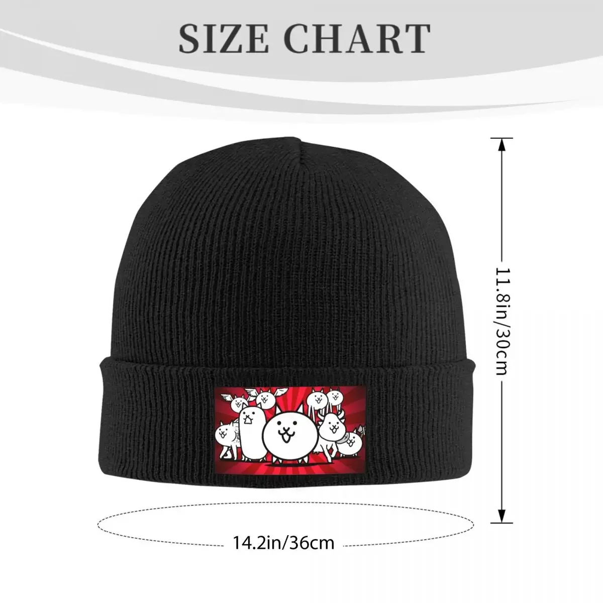 Nyanko Great War Battle Cats Warm Knitted Cap Fashion Bonnet Hat Autumn Winter Outdoor Beanies Hats for Unisex Adult