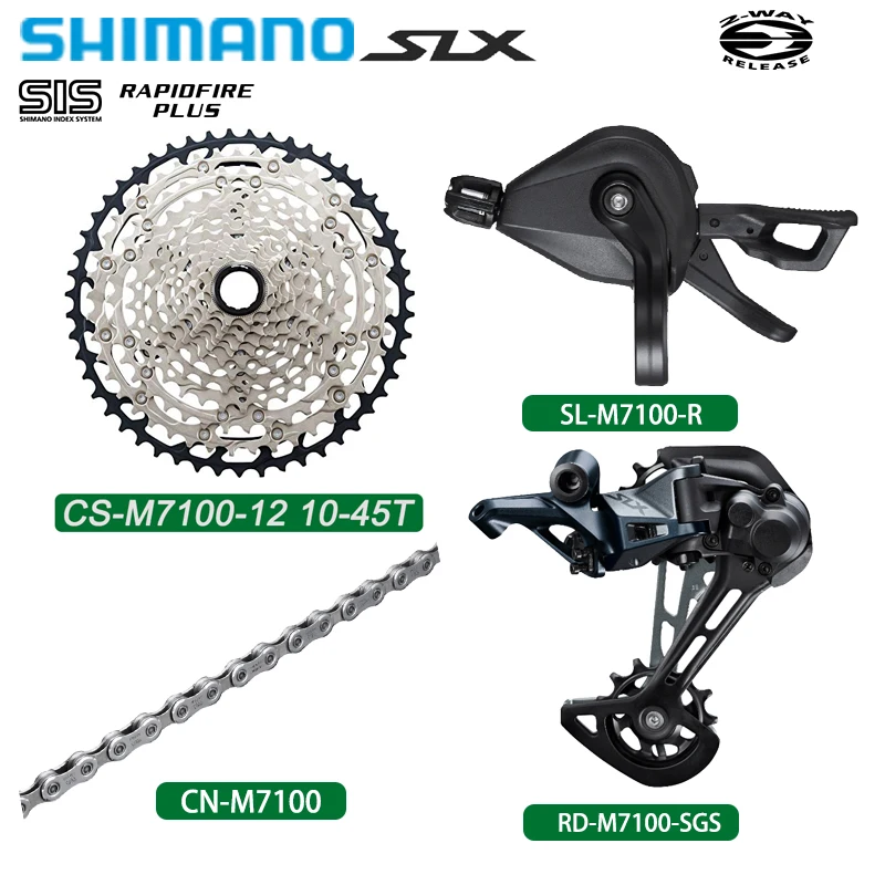 

Задние переключатели передач Shimano SLX, оригинальный комплект переключателей передач M7100 для горных велосипедов, 45T 51T, детали для велосипедов