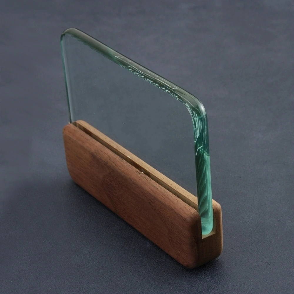 

1PCS 8MM Tempered Glass Hand DIY Leathercraft Tools Glue Scraping Board Walnut Glass Scraper Gluing Sheet Auxiliary Tools