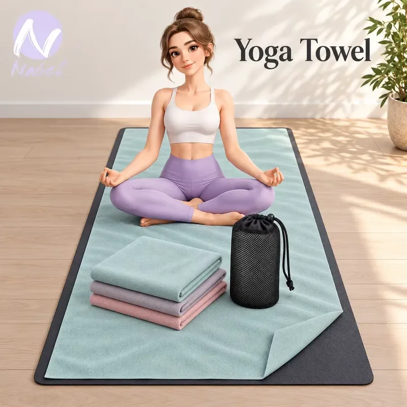 Comfortable Lightweight Portable Fitness Exercise Mat Eco Friendly Non Slip Custom Logo Yoga Mat Towel for Home Gym Workout