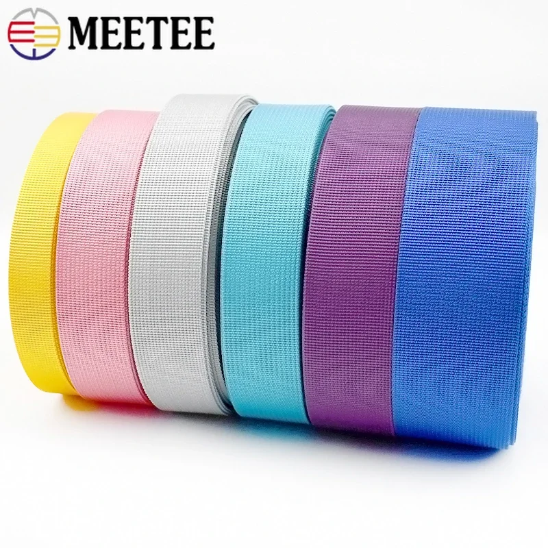 10Meters 20-50mm Thick 1mm Nylon Webbing Tape Trimming Safety Belt Knapsack Strap Ribbon DIY Bag Webbings Sew Band Accessory