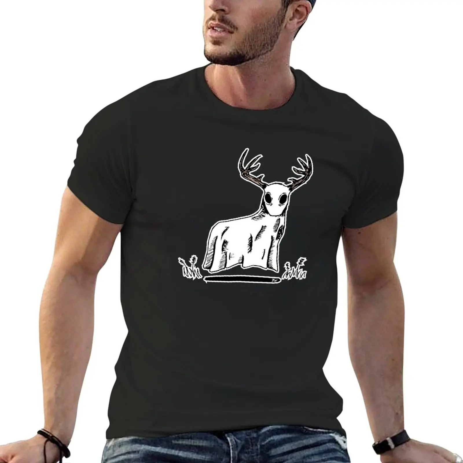 

Oh Deer. T-Shirt blue archive Aesthetic clothing plus size tops funny t shirts men