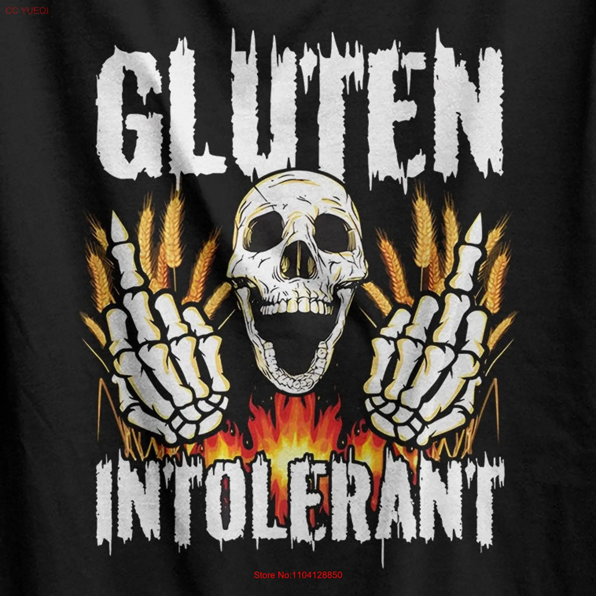 Gluten Intolerant Funny T Shirt Wheat Allergy Free Meme Celiac Disease Healthy Food Diet long or short sleeves