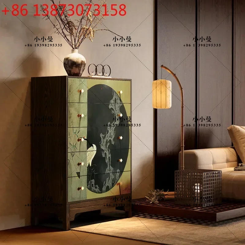 Song Dynasty Aesthetics New Chinese-style wabi-sabi wind solid wood dressing table