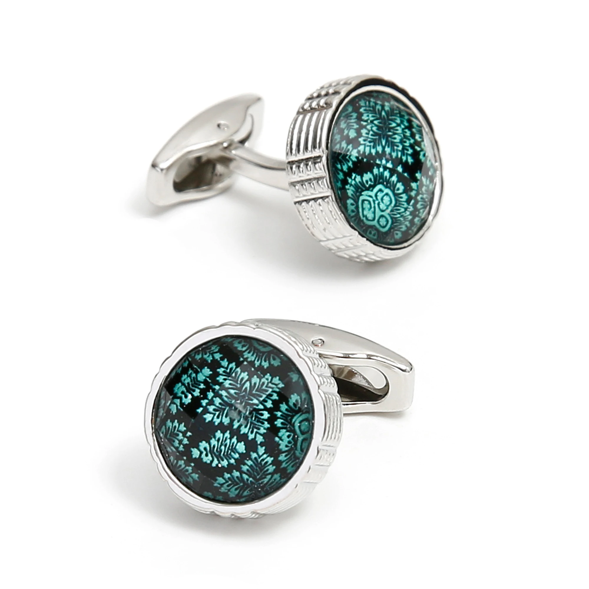 

Men Cufflinks Green TOMYE XK22S019 Casual Pattern French Round Formal Dress Shirt Sleeve Button Cuff Links Jewelry Wedding Gift