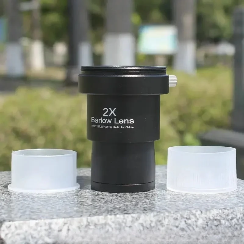 

2X Extender 1.25 Inch Telescope Barlow Lens Metal Fully Coated Focal Length Extender Camera Mount Threads Telescopio