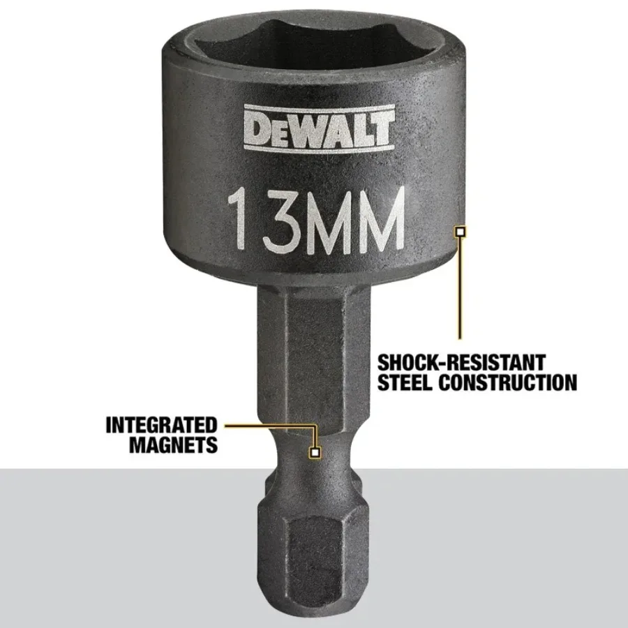 DeWalt 8/10/13mm Compact Nut Driver 1/3-Piece Power Tool Accessories N59743/ N59728/ N59743 Hexagonal Magnetic Socket