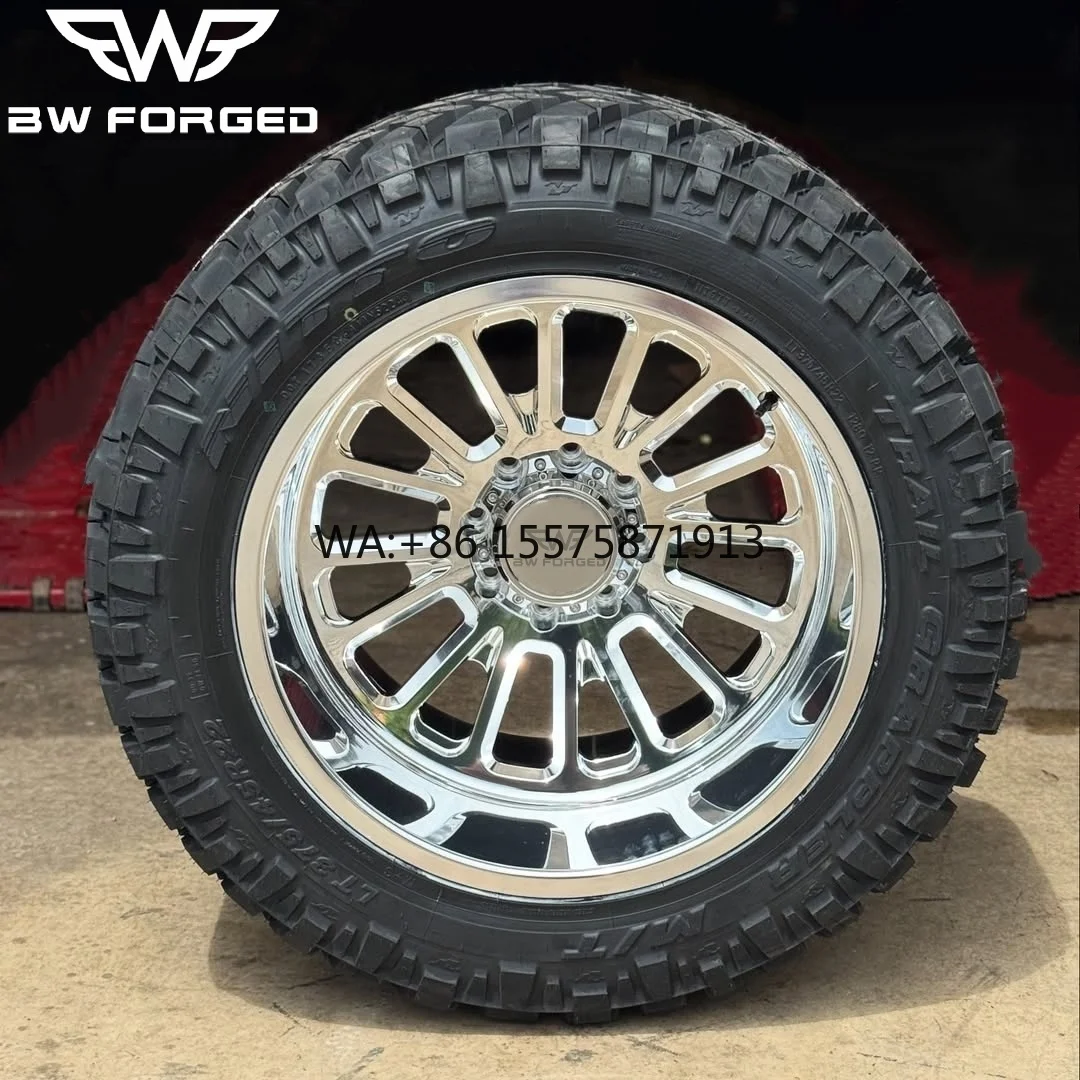 

Полированные хромированные кованые диски из алюминиевого сплава с PCD 6x139.7, 8x170, 8x180, 8x165.1 для тяжелых пикапов.