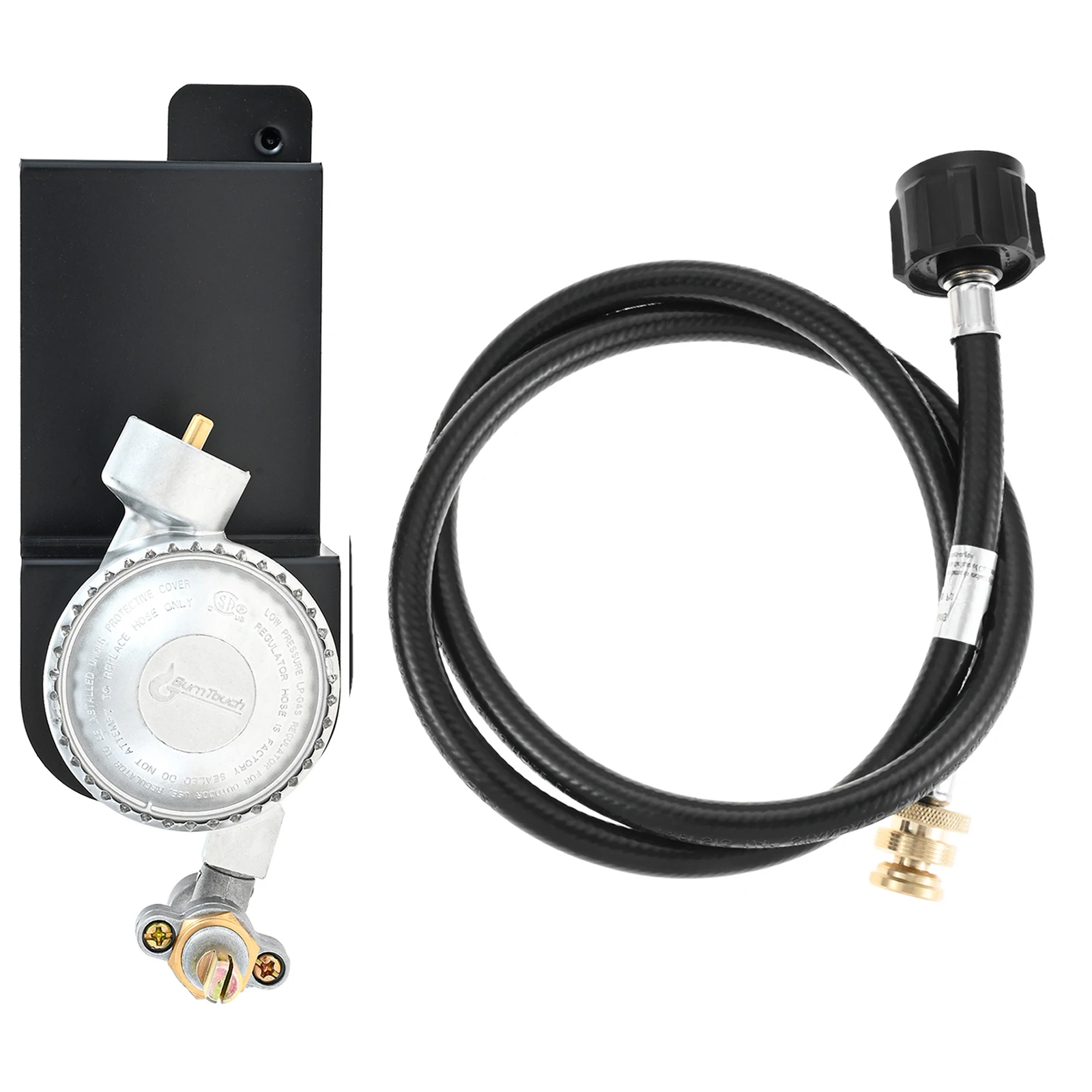 2pcs/kit 80477 Gas Grill Valve Regulator with 4FT Propane Hose Adapter fit for Weber Q100, Q120, Q1200, Q1000 Series Gas Grill