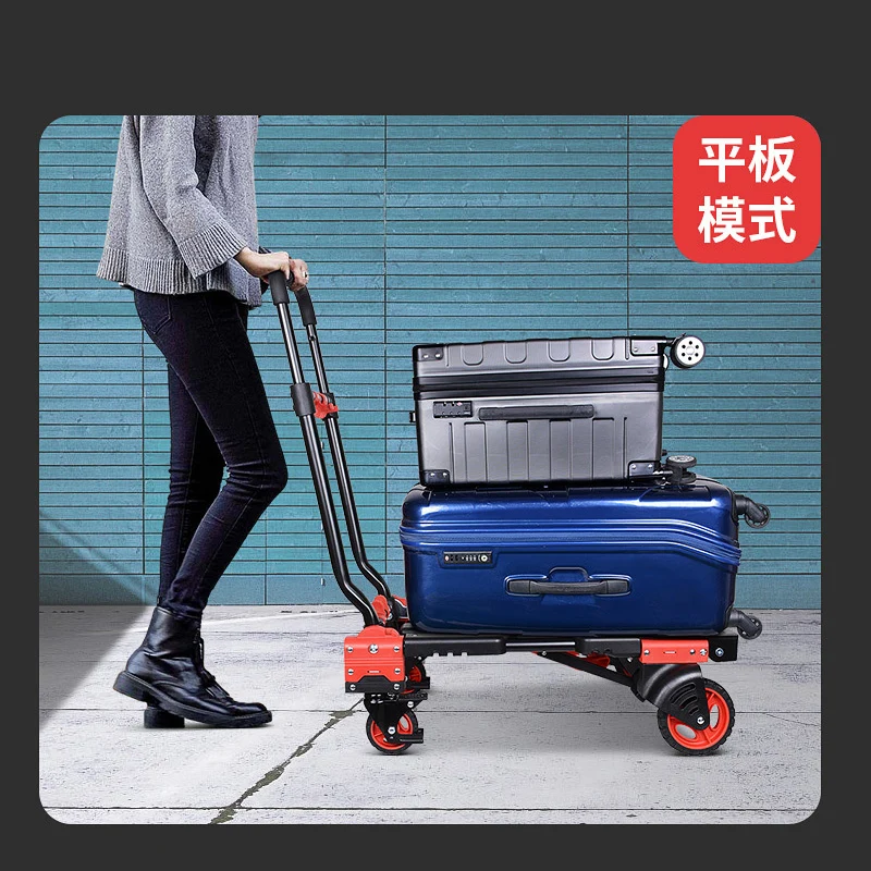 Multifunctional Folding Cart Heavy Duty Hand Truck Cart Foldable Trolley Portable Outdoor Camping Wagon Luggage Cart Used