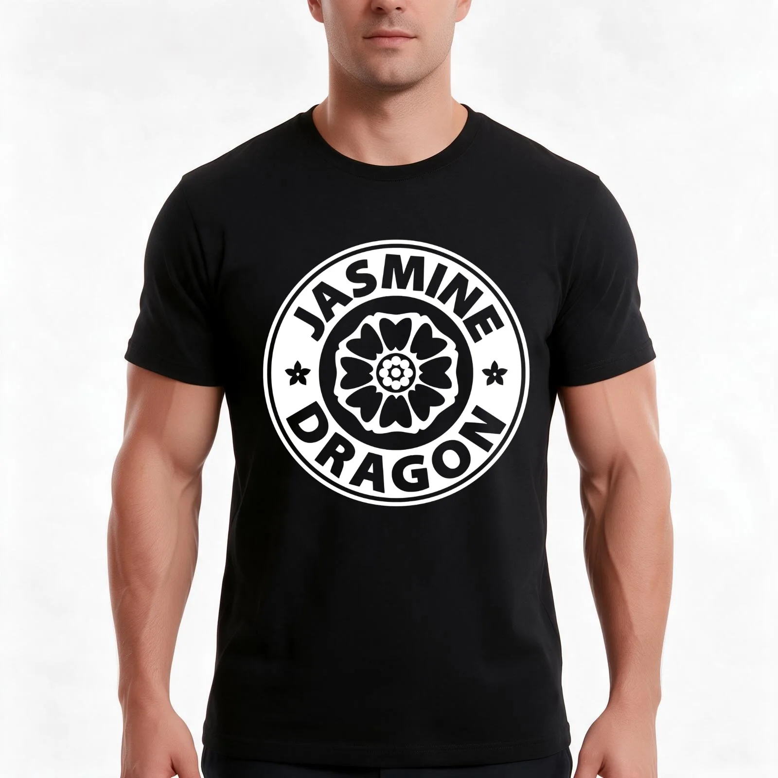 Funny Gifts Boy Girl Jasmine Dragon Retro Vintage T-Shirt, Summer Casual Cotton Tee, Oversized Streetwear Tops, Unisex Men Women