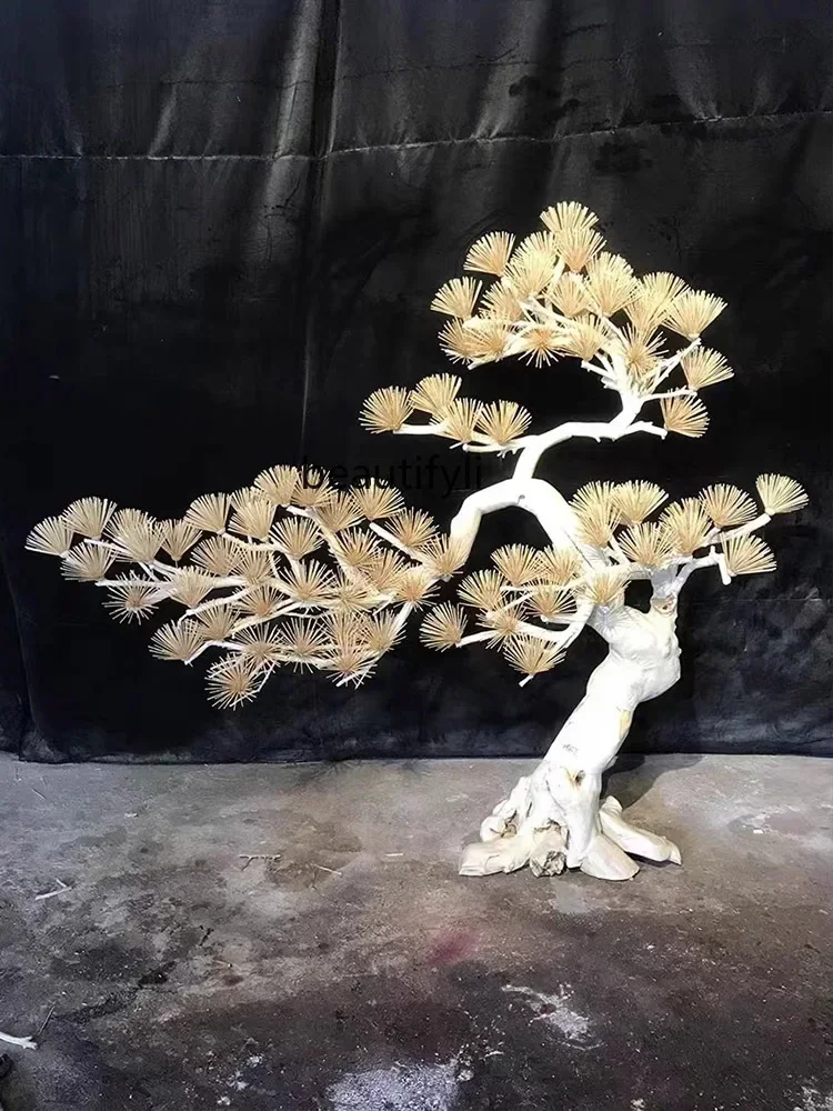 F21 محاكاة شجرة الصنوبر شجرة وهمية المناظر الطبيعية الأبواب والنوافذ متجر مركز تسوق مركز مبيعات الفندق المناظر الطبيعية الجافة #4