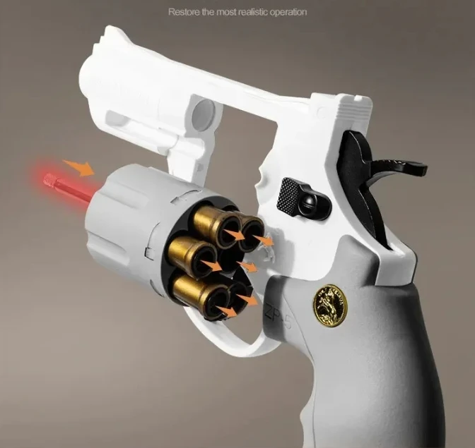 Bullet Accessory For ZP5 357 Revolver Launcher EVA Soft Dart Bullet and Shell For Airsoft Toy Gun 2024 New