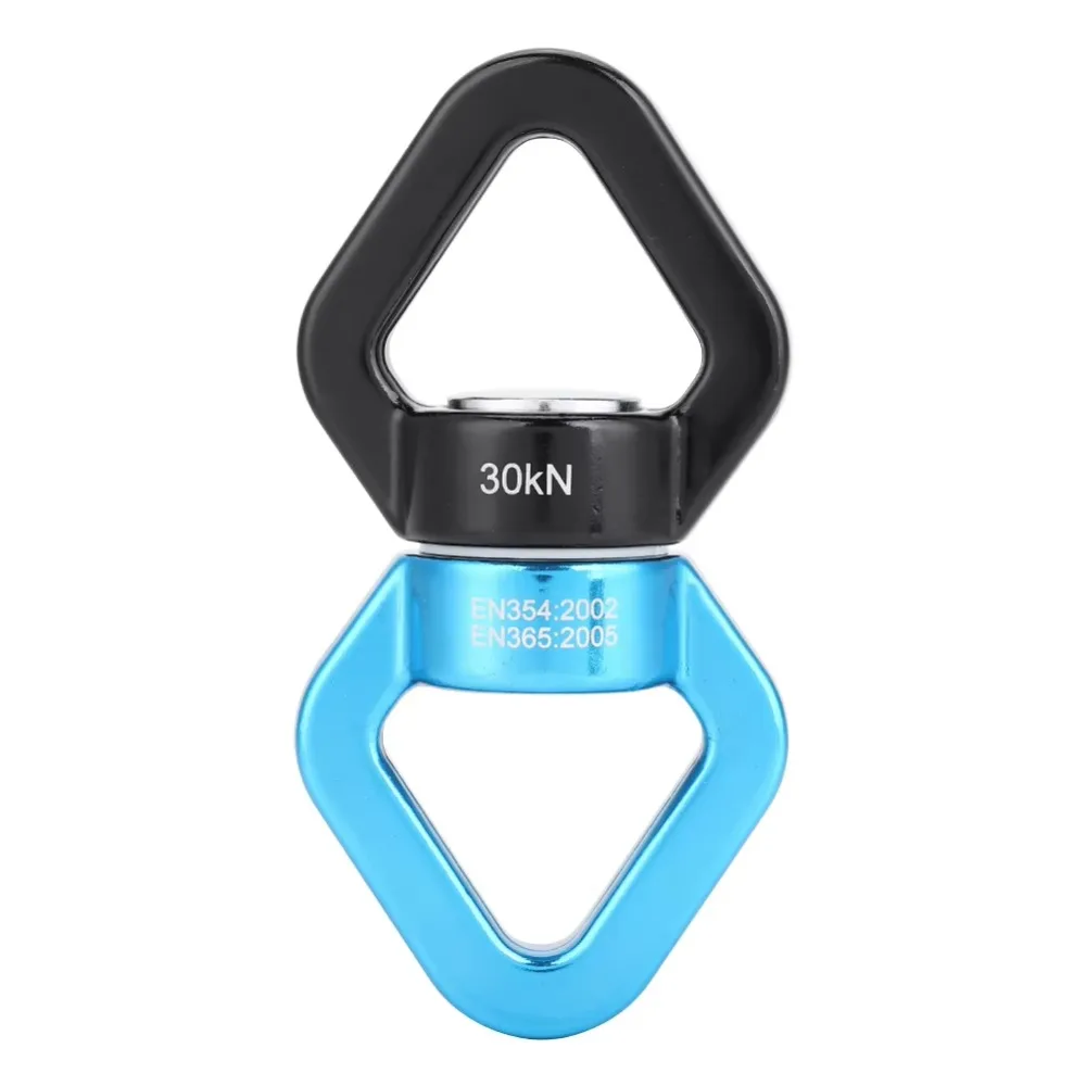 Rotary Swivel 360° Rotation 30kN Swivel Carabiner Heavy-Duty Anti-Tangles Rotating Carabiner Universal Swivel Connector Hammock