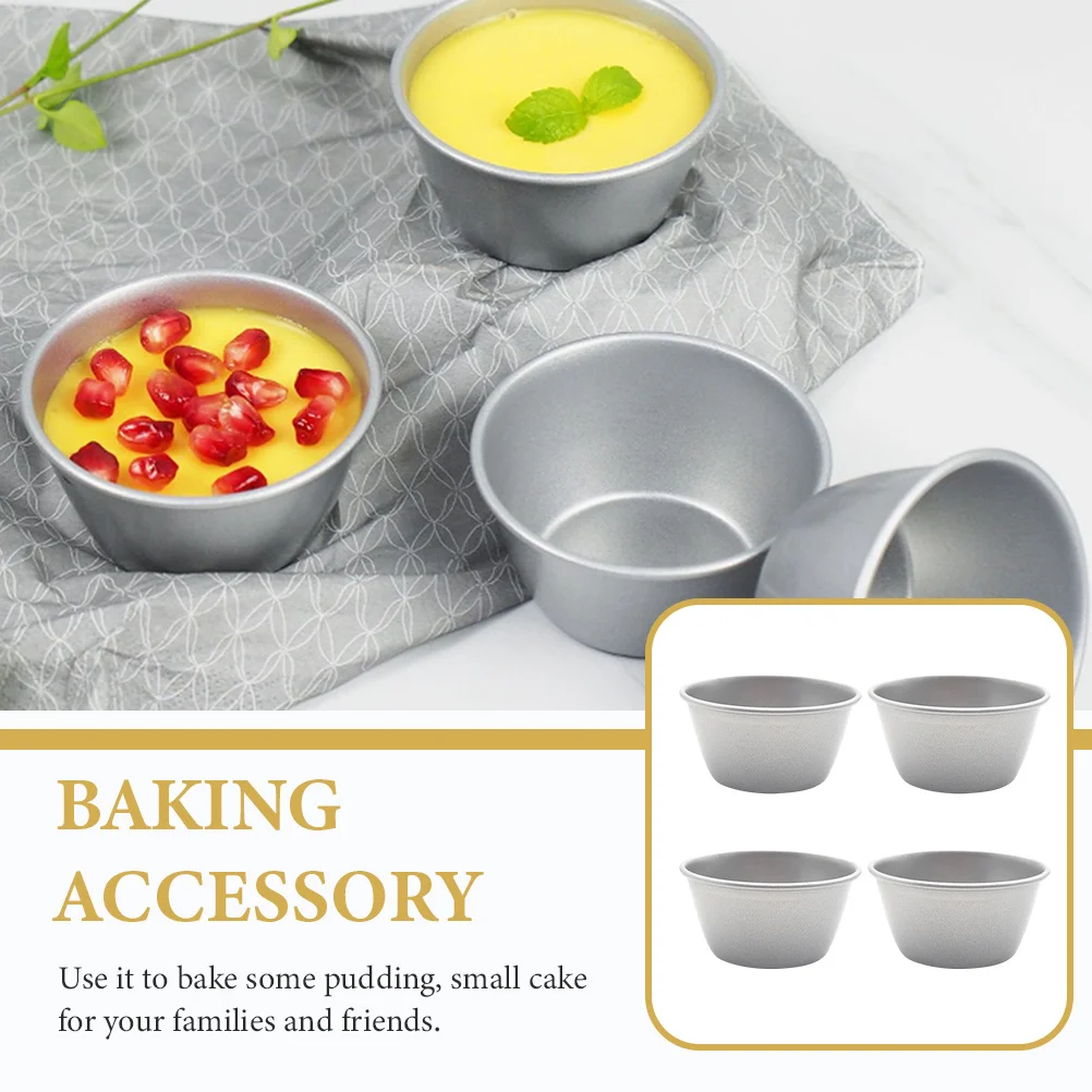 

4pcs Pudding Cup Mold Premium Non-Stick Baking Cups For Jelly Dessert Household Multi-Function Baking Tool Kitchen Barware