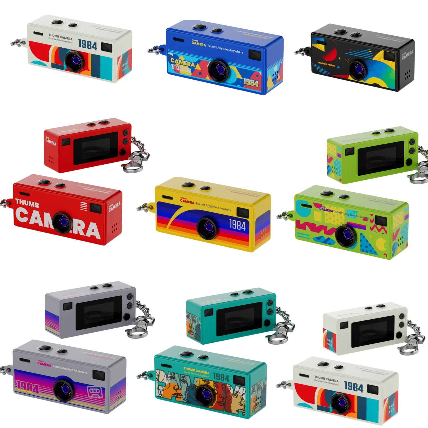 1080P HD Mini Keychain Thumb Camera Portable Pocket Video Recorder Compact Design For Daily Trip Outdoor Recording Use Party Gif