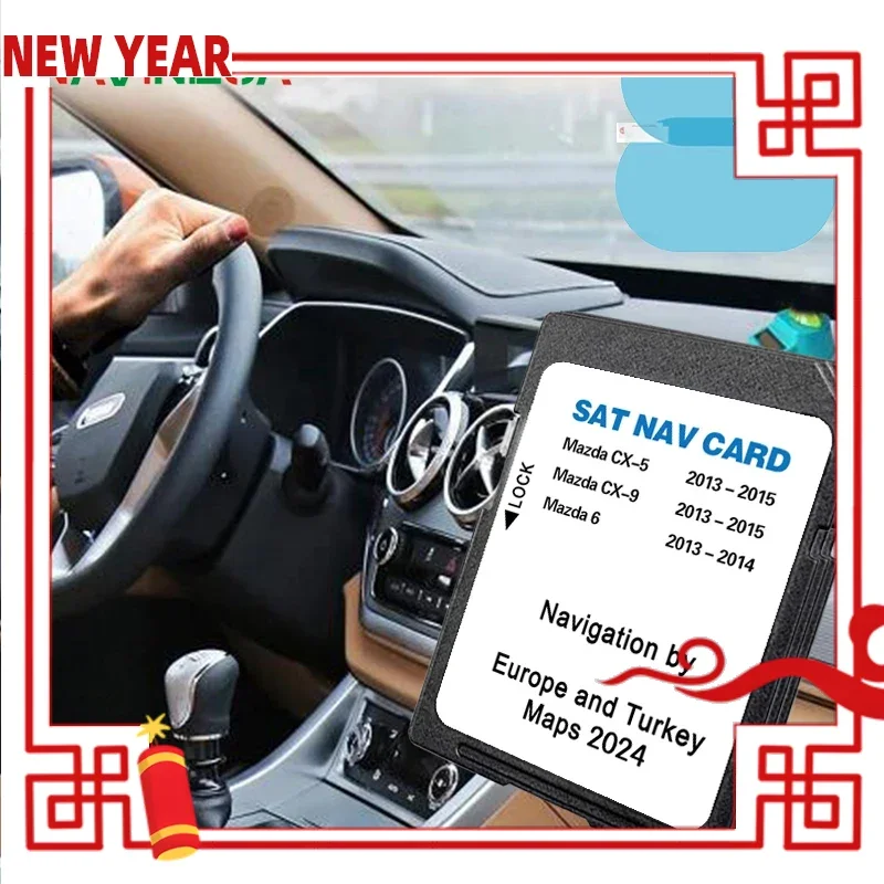 

SD Navi Card Europe UK Turkey Maps for Mazda 6 CX5 CX9 Car 2024 Navigation 8GB Sat Nav with Anti Fog Reaview 8GB