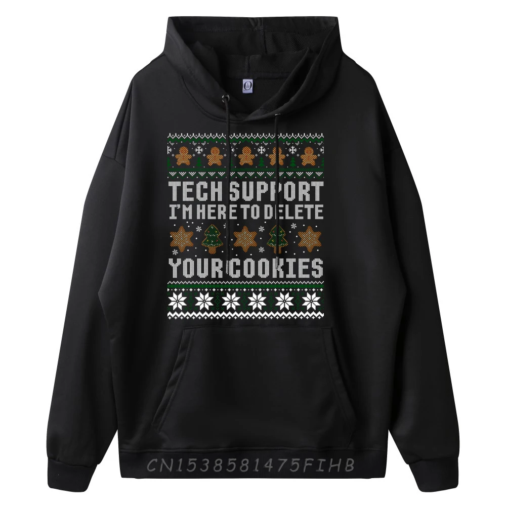 Funny Christmas Tech SupporHoodies Computer Programmer Funny Shirt Female Hoodie Men Christmas Sweater Long Sleeve