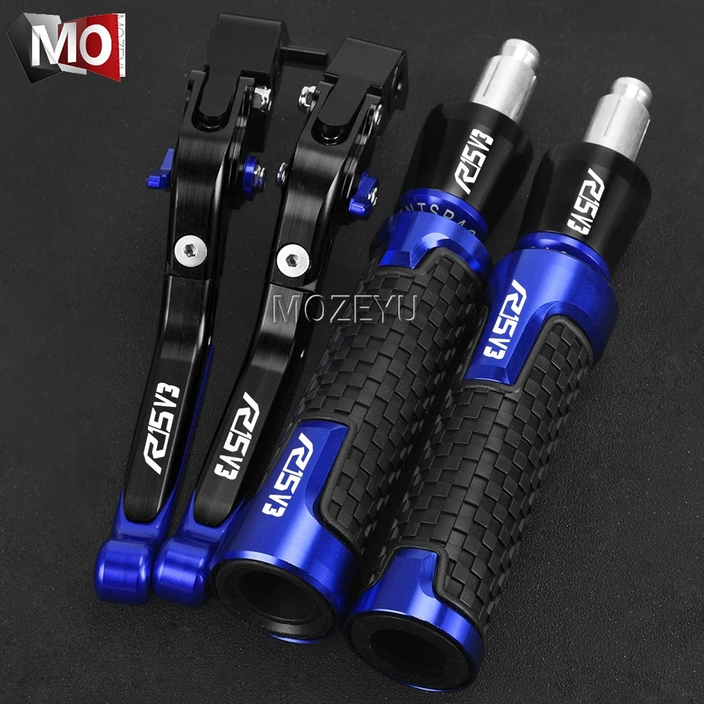 

For YAMAHA R15 V3 R15V3 2017 2018 2019 Motorcycle Adjustable Foldable Brake Clutch Levers 7/8'' 22mm Handlebar grips Handle ends