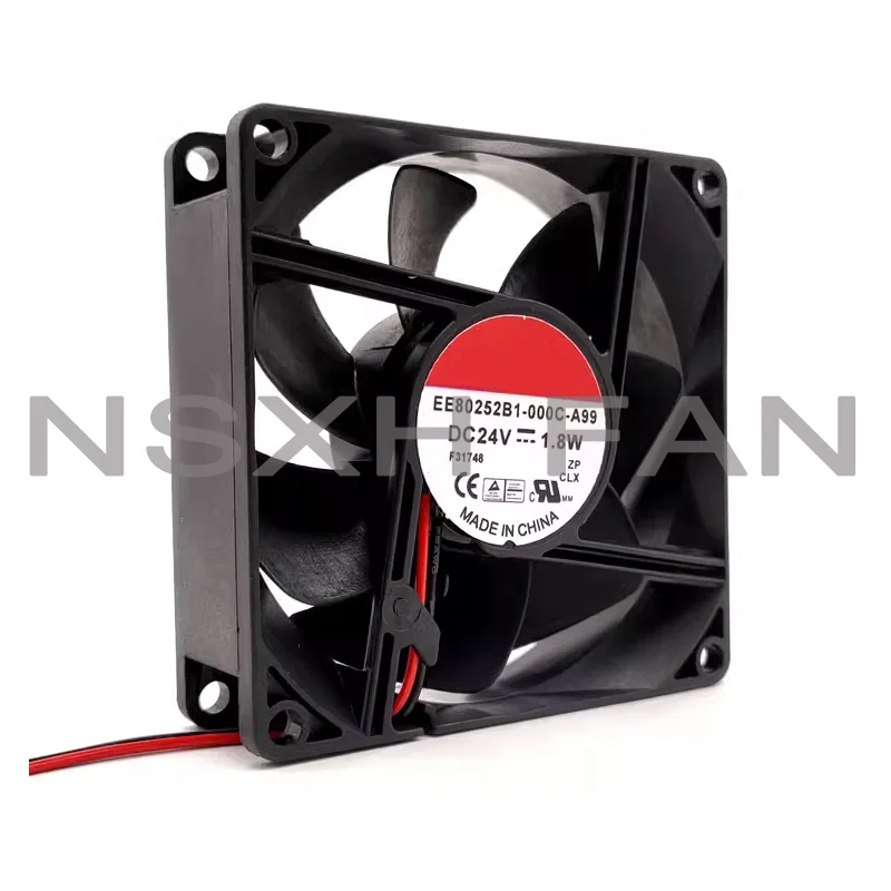 Novo ventilador de refrigeração quase construído, EE80252B1-000C-A99, 24V, 3200rpm, 41cfm, 8025