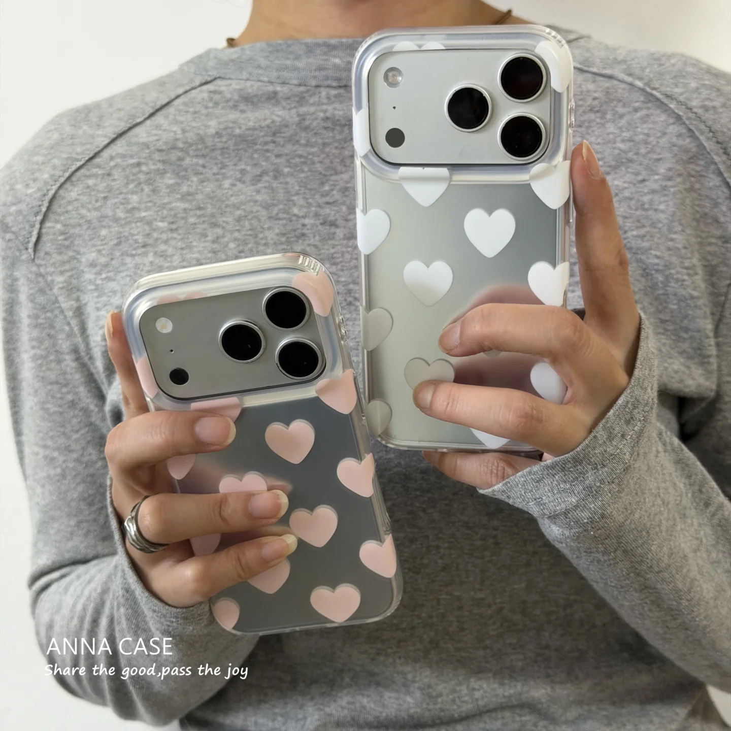 Korean Ins White & Pink Love H - Phone Cases Iphone 17 Pro Max review and price
