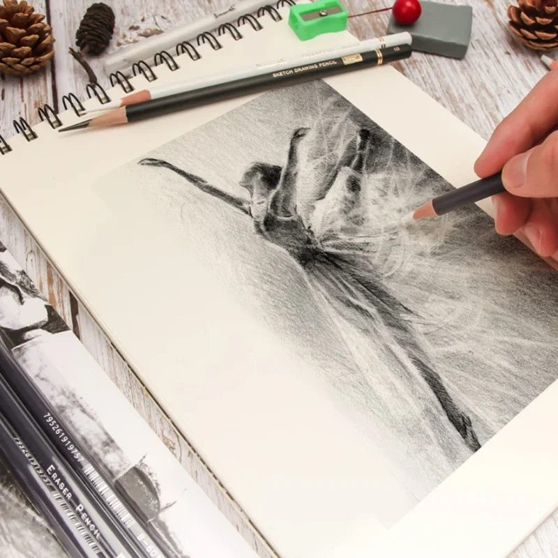 ممحاة فنية قلم رسم ، قلم رسم ، محايات أسلوب ، مثالية للمبتدئين ، المنزل ، المدرسة ، المكتب ، 6 أقلام رصاص