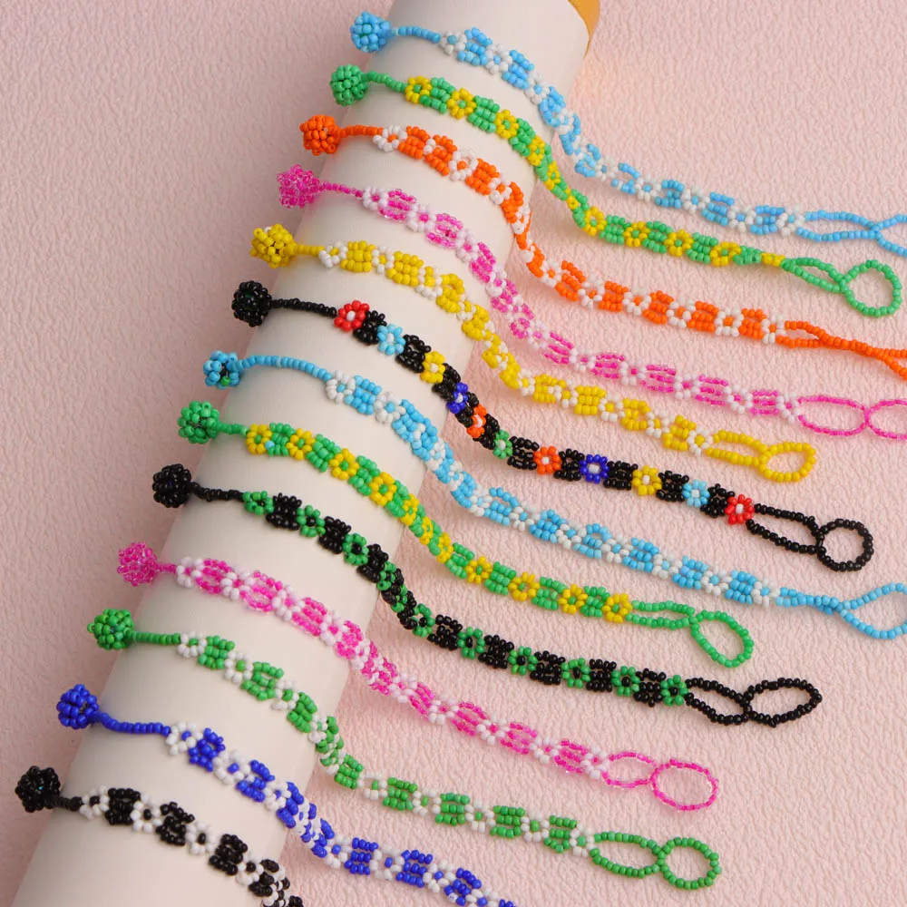 20 unids/lote de cuentas de palomitas de maíz, pulseras multicolores con dijes bonitos y dulces para mujer, deseos de buena suerte, joyería para fiesta de cumpleaños, regalos de amistad