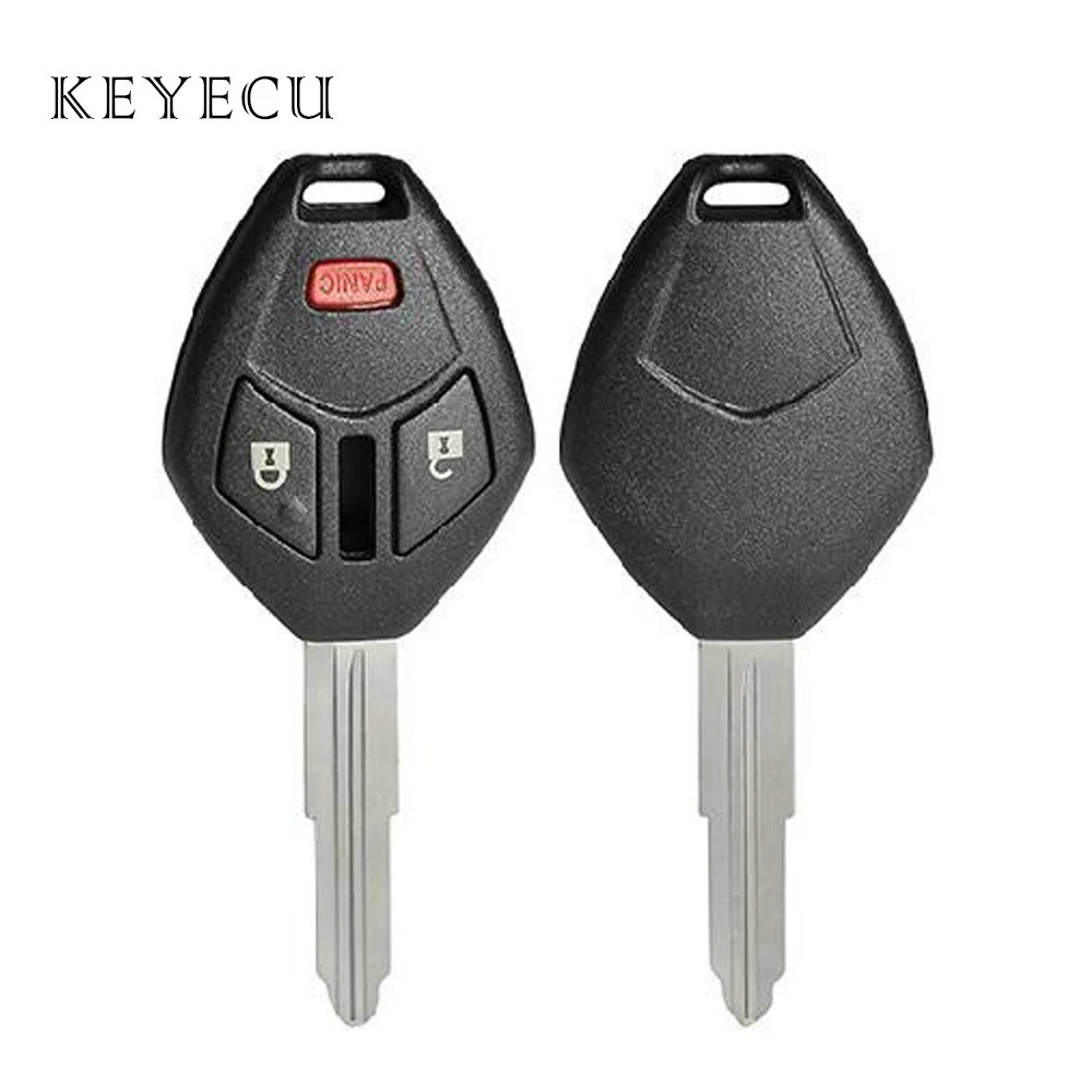 Keyecu Remote Car Key Shell Case 3 Buttons Right MIT3 Blade for Mitsubishi Outlander Mirage Endeavor 2017 2016 2015 2014 2013