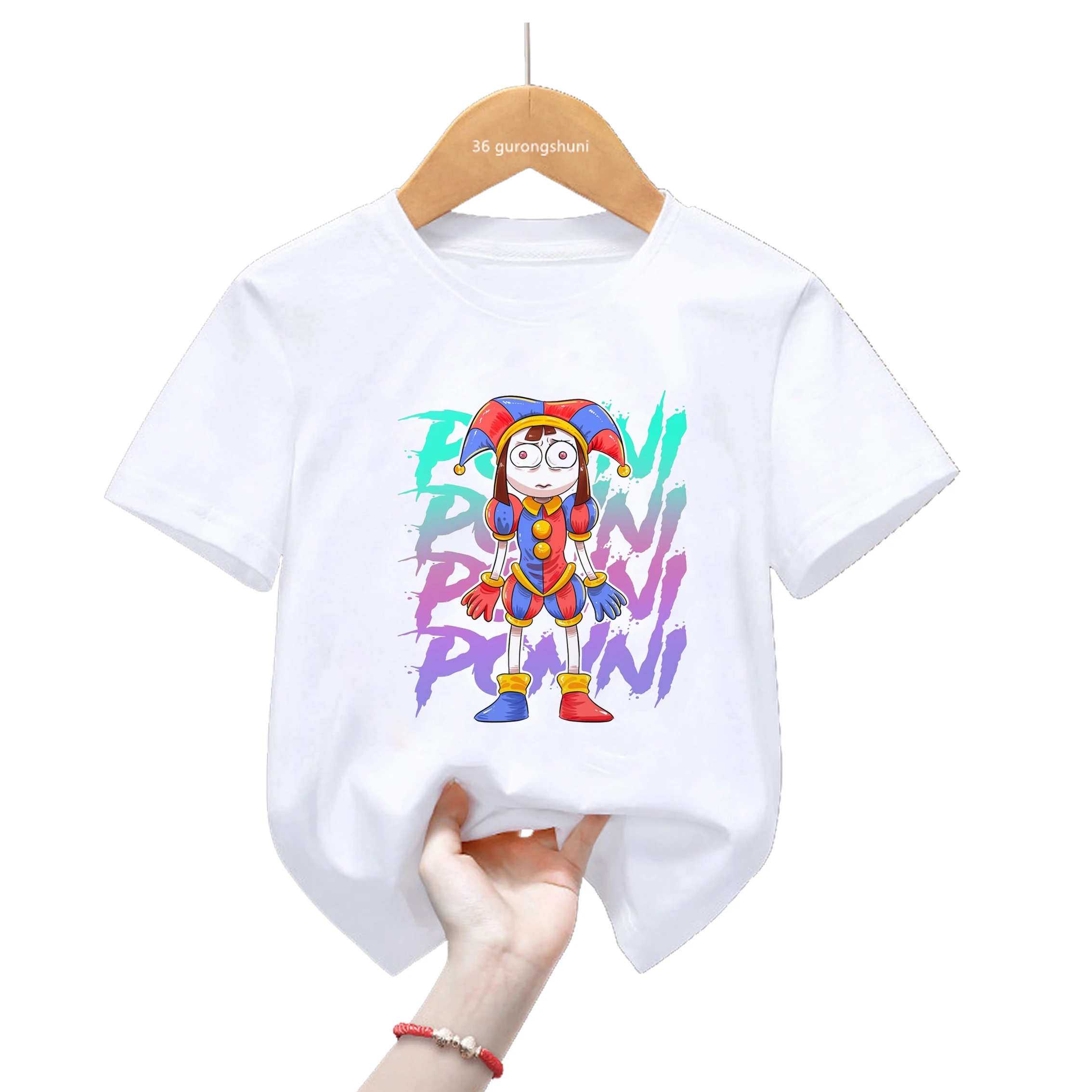 

New Hot Sale The Amazing Digital Circus Graphic Cartoon Print T Shirt Kids Clothes Boys Girls Baby Tshirt Unisex Tees Tops