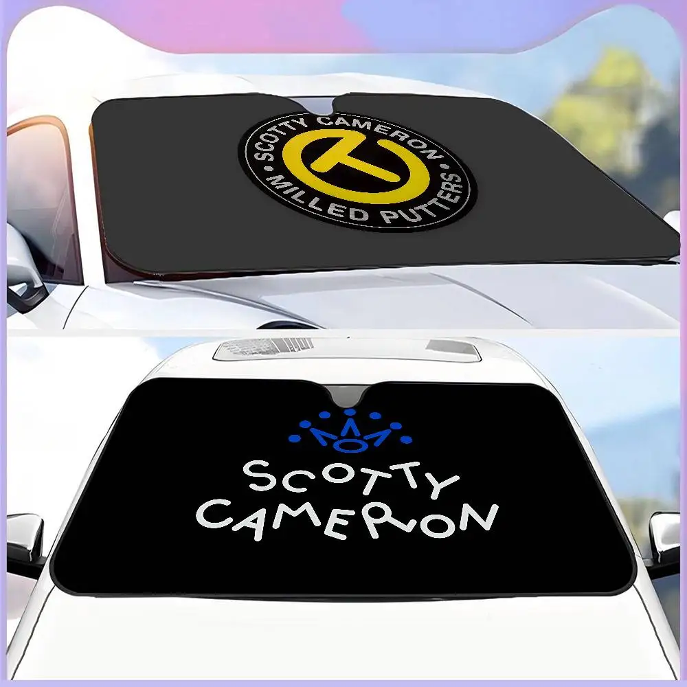 S-ScottyS LOGO Cameron Windshield Sunshade Customized Aluminium Foil Car Window Windscreen Cover Sunscreen Curtain