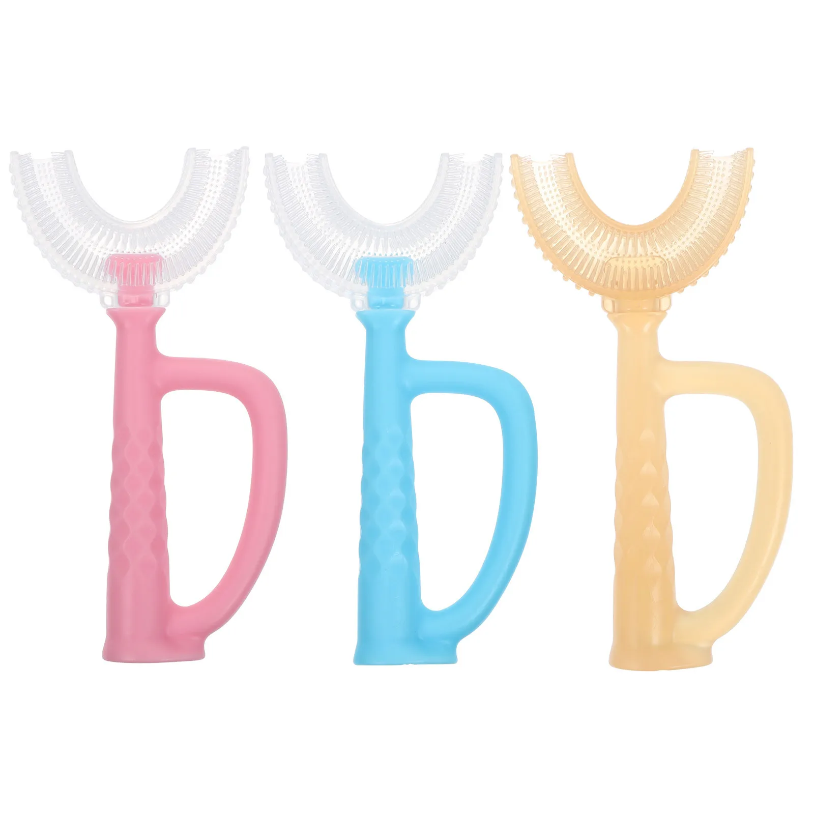 3 قطعة فرشاة أسنان يدوية للأطفال على شكل حرف U للعناية بالفم وتنظيف الأسنان للأطفال وفرشاة أسنان فعالة لتدليك اللثة #5