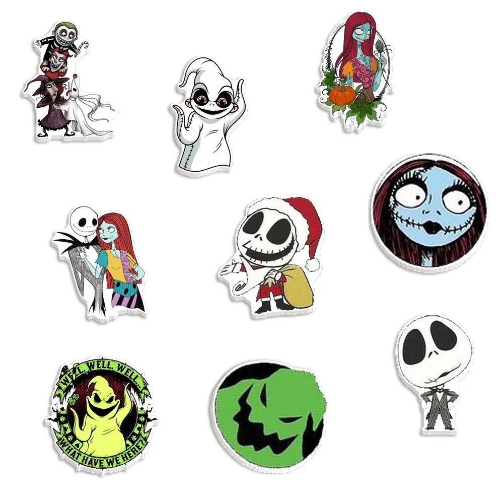 Disney-O Pesadelo Antes do Natal Resina Enfeite, Acessórios Do Dia Das Bruxas, Flatback DIY, 30pcs por lote