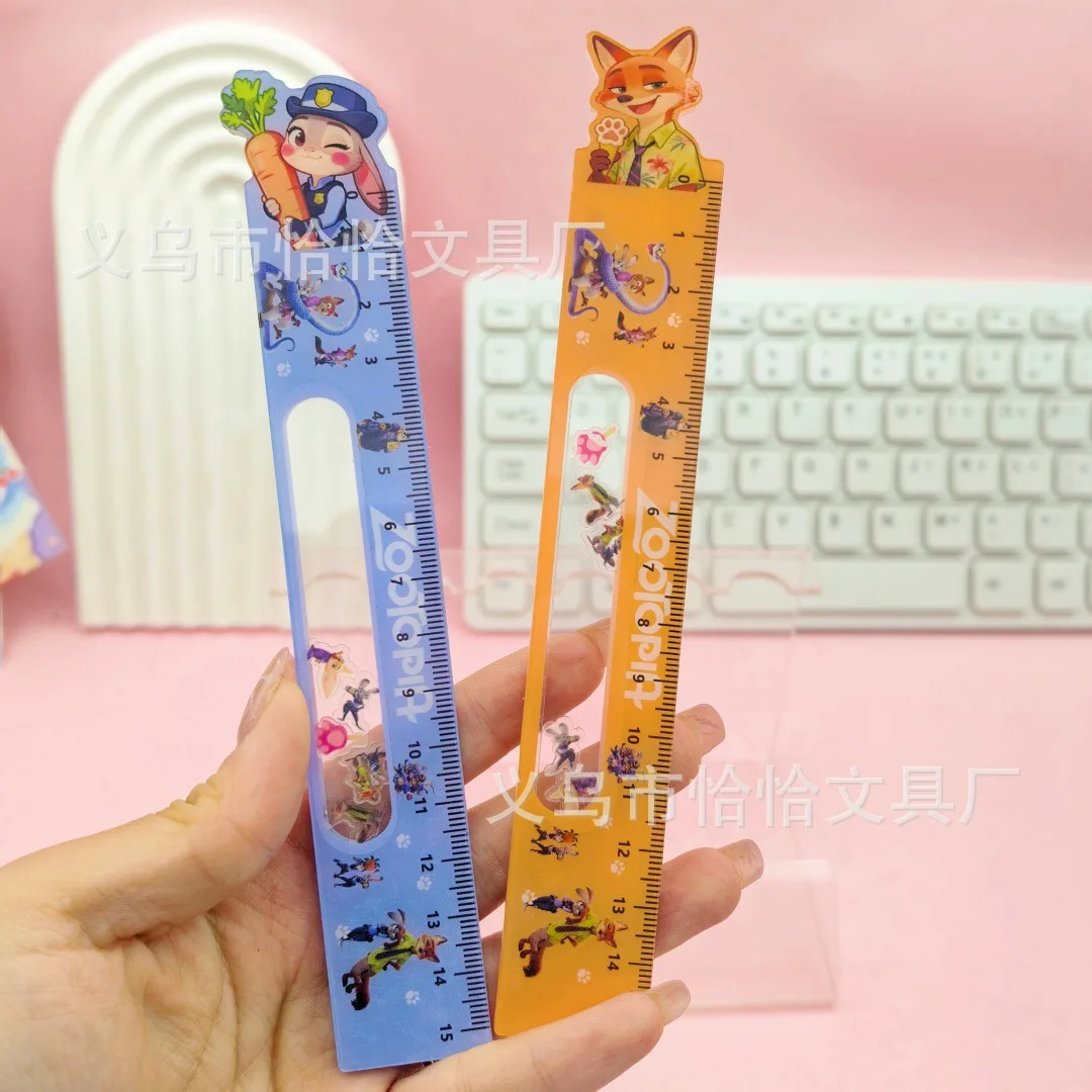 

Кавайная линейка Zootopia, детские диски, Джудит Ник, милые канцелярские принадлежности, школьные принадлежности, аксессуары для рисования, диаграмма, подарок для детей