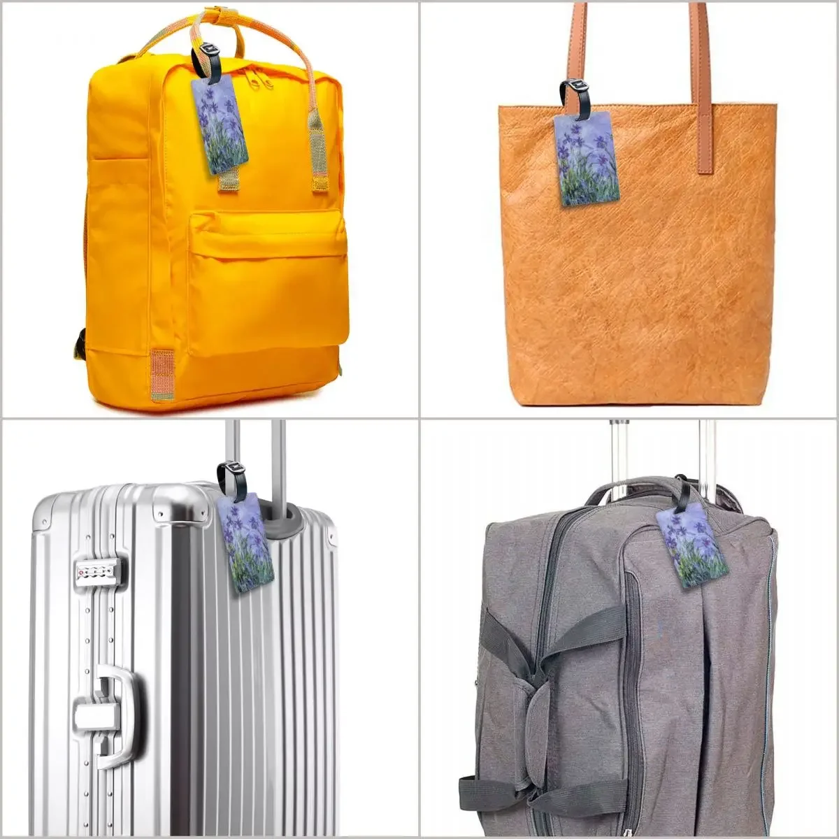 كلود مونيه ليلك القزحية علامات الأمتعة حقيبة الملحقات السفر المحمولة الأمتعة الصعود علامة التسمية حامل معرف اسم العنوان