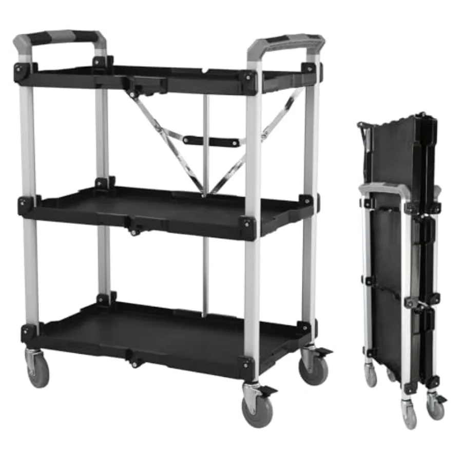 

85-189 Pack N Roll Collapsible Service Cart XL 300LB Ccity Black