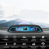 Car GPS Speedometer HUD Speedometer Head Up LCD Digital Speed Reminder Alarm Driving Time Distance Display Car Accessories