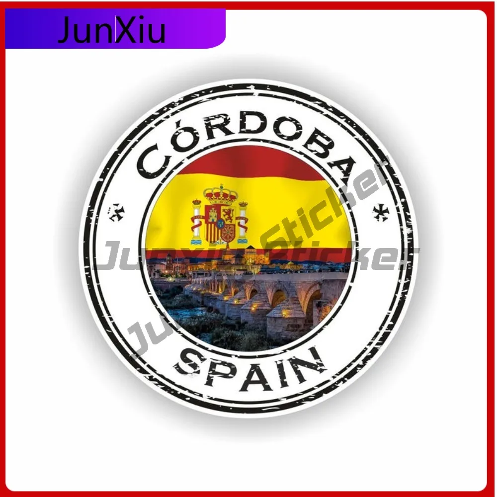 

C rdoba Spain Seal Stylish Helmet Anti Scratch Vinyl Sticker Round Art Window Accessory Unique Cool Decal Fade Resistant