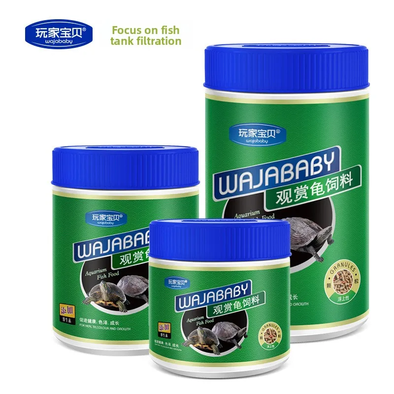 WAJABABY Turtle Food-Balanced Diet for Aquatic&Land Turtles,Nutritious Pellets for Red-Eared Sliders,Box Turtles&Tortoises