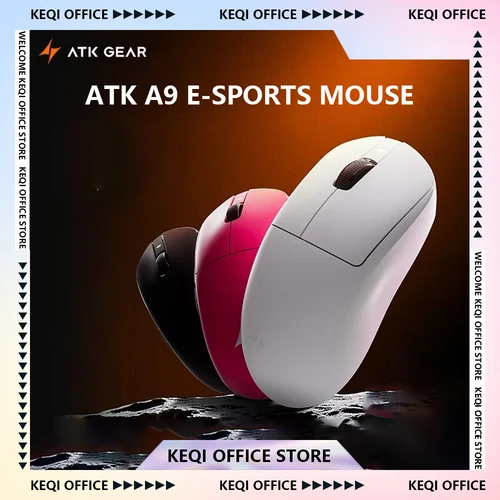 Ratón deportivo ATK A9 inalámbrico triple modo Star Flash ligero de larga resistencia ratón para juegos personalización accesorios de PC regalos