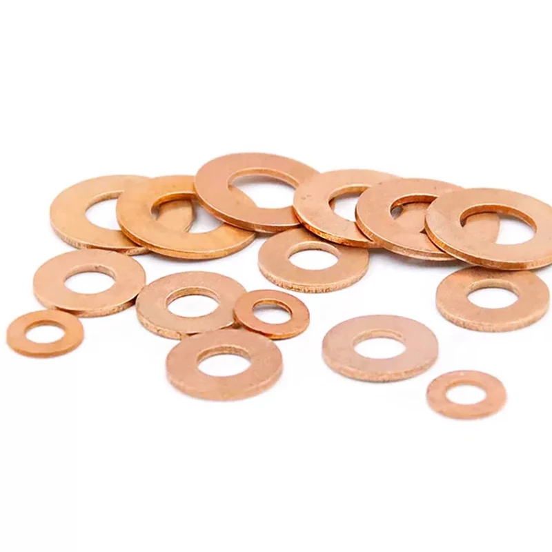 6pcs/lot Red Copper Material Folding Knife Washers DIY Make Accessories Parts for Strider SNG SMF Knives Bearing Gasket Rings