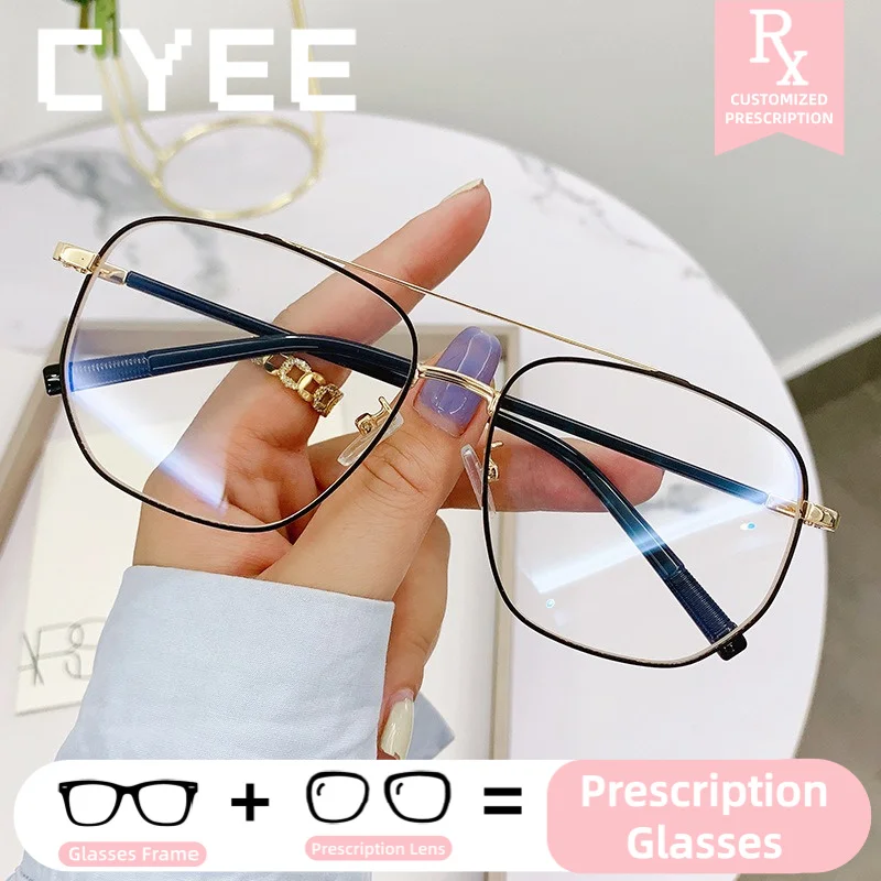 

CYEE New Design Glasses Women Custom Prescription Optical Eyewear Anti Blue Light Technology Photochromic HD Myopia Eyeglasses