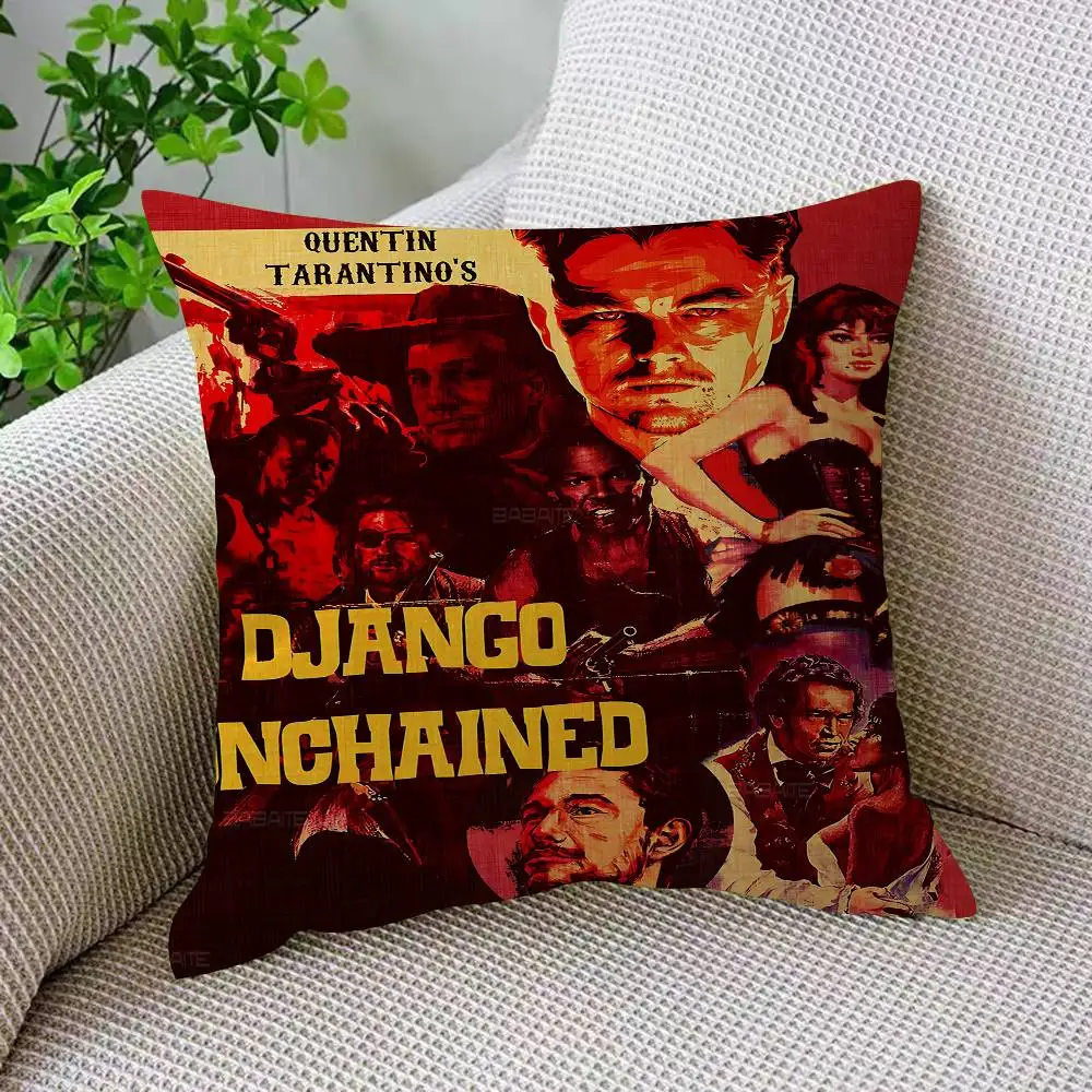 الفيلم الكلاسيكي D_Django U_Unchained غطاء الوسادة وسادة للديكور أريكة ديكور المنزل كيس وسادة